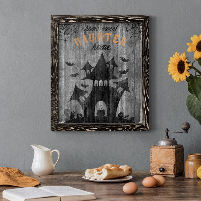 Haunted House - publicités encadrées sur toile, Noir, H 44 po x l 31 po x P 1 po