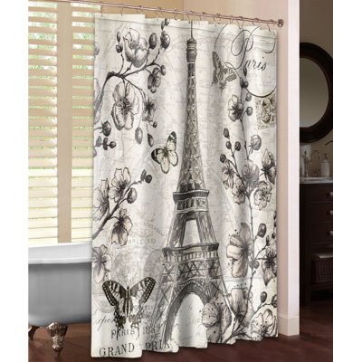 Rideau de douche Paris en fleurs