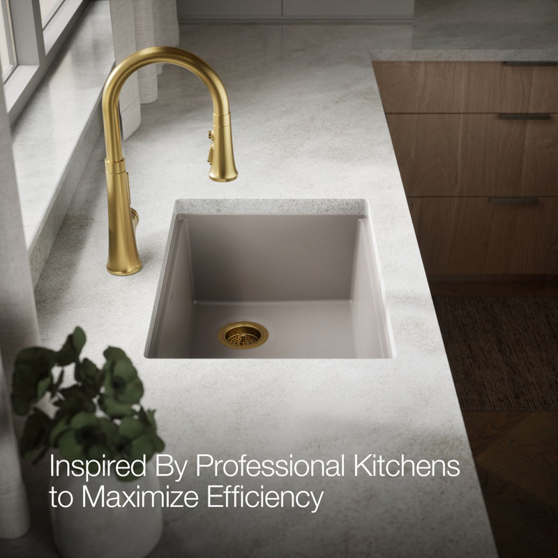 Billings Undermount Single-Bowl Workstation Kitchen Sink, Beige