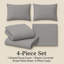 Microfiber Stripe Duvet Complete Set With Striped Pillows & Fitted Sheet-113206099-113206109