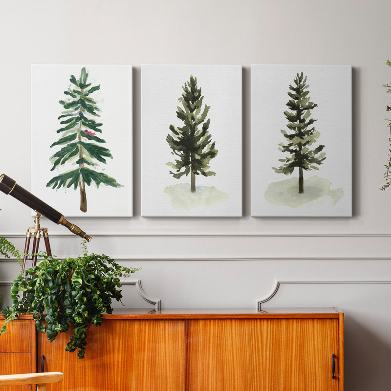 «Warm Winter Wishes VII», ensemble de 3 peintures sur toile tendue, H 60 po x l 120 po x P 3 po