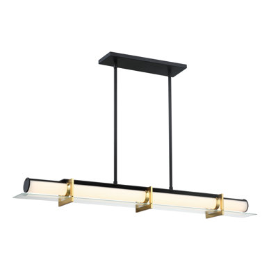 Luminaire suspendu linéaire à 1 lumière pour îlot de cuisine à DEL