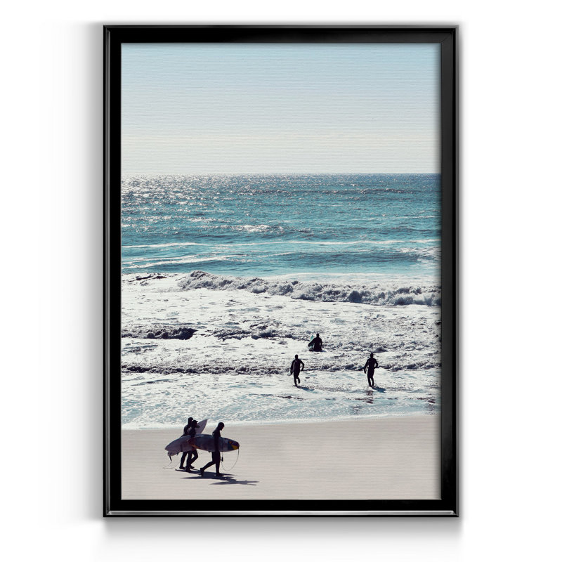 «Surfers Paradise» par J Paul - reproduction de photo sur toile encadrée, H 22,5 po x l 30,5 po x P 1,5 po, Noir