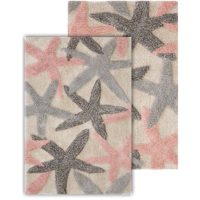 Sunbriar Cotton Blend Bath Rug, Blush