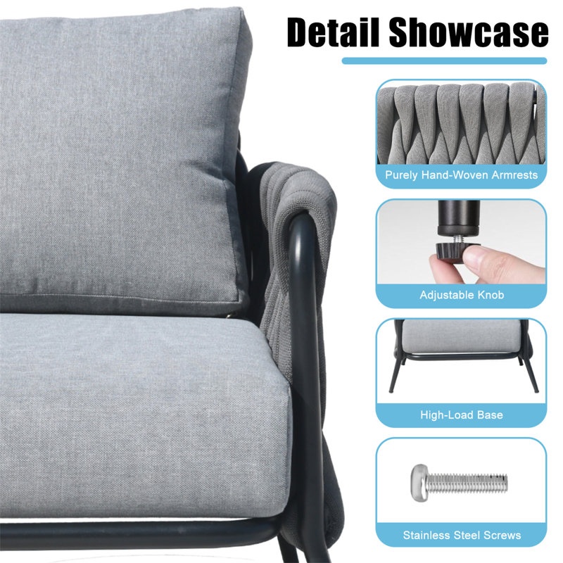 Ensemble de mobilier d'extérieur 4 pièces 4 pièces