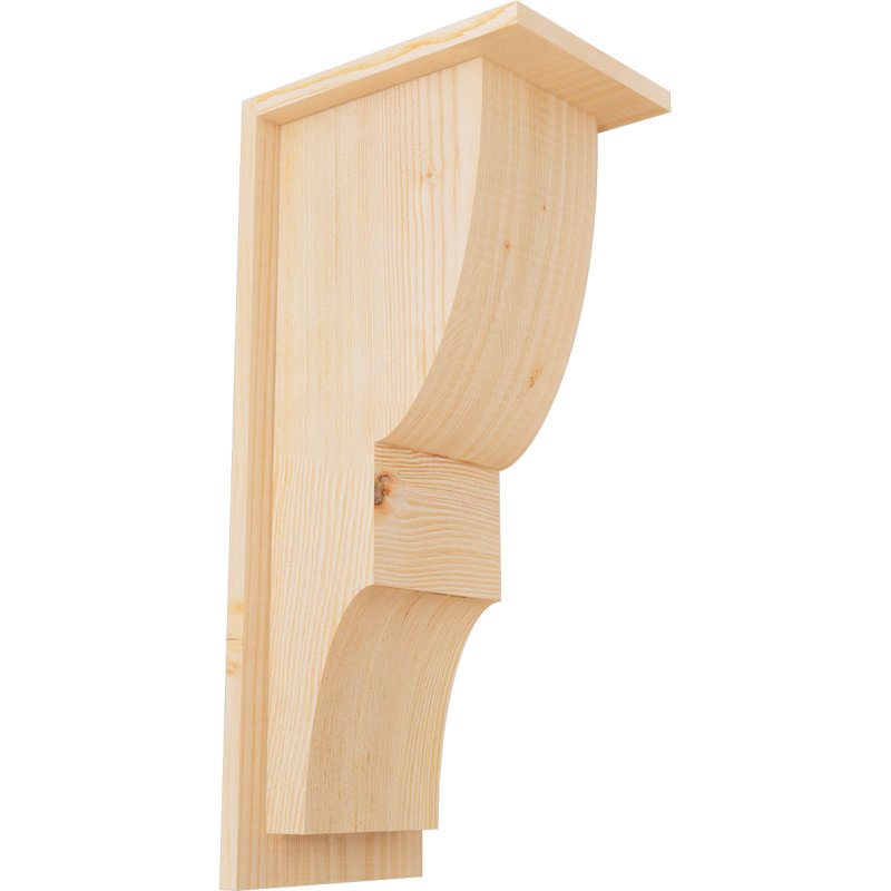 Corbeau lisse Ridgewood l 7 7 po x P 10 po x H 22 po avec plaque arrière, sapin Douglas, H 22 po x l 7,5 po x P 10 po, Lisse