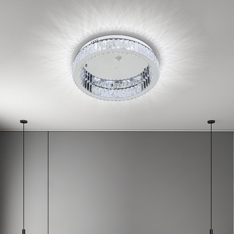Crystal LED Semi Flush Mount
