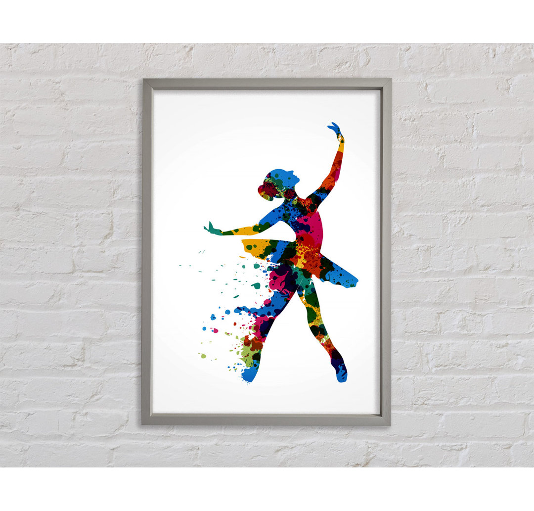 Rainbow Ballerina 1 - Einzelner Bilderrahmen Kunstdrucke auf Leinwand