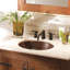 Classic Copper Oval Undermount Bathroom Sink