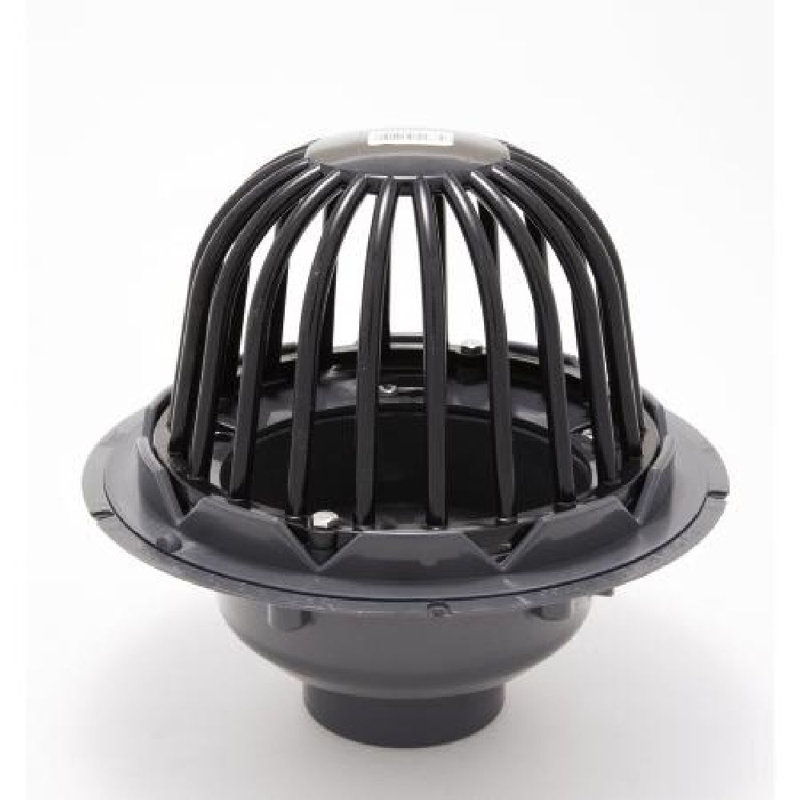 Drain de toit en PVC 3 po avec dôme en fonte