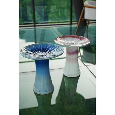 Bain d'oiseaux en céramique pour patio, jardin