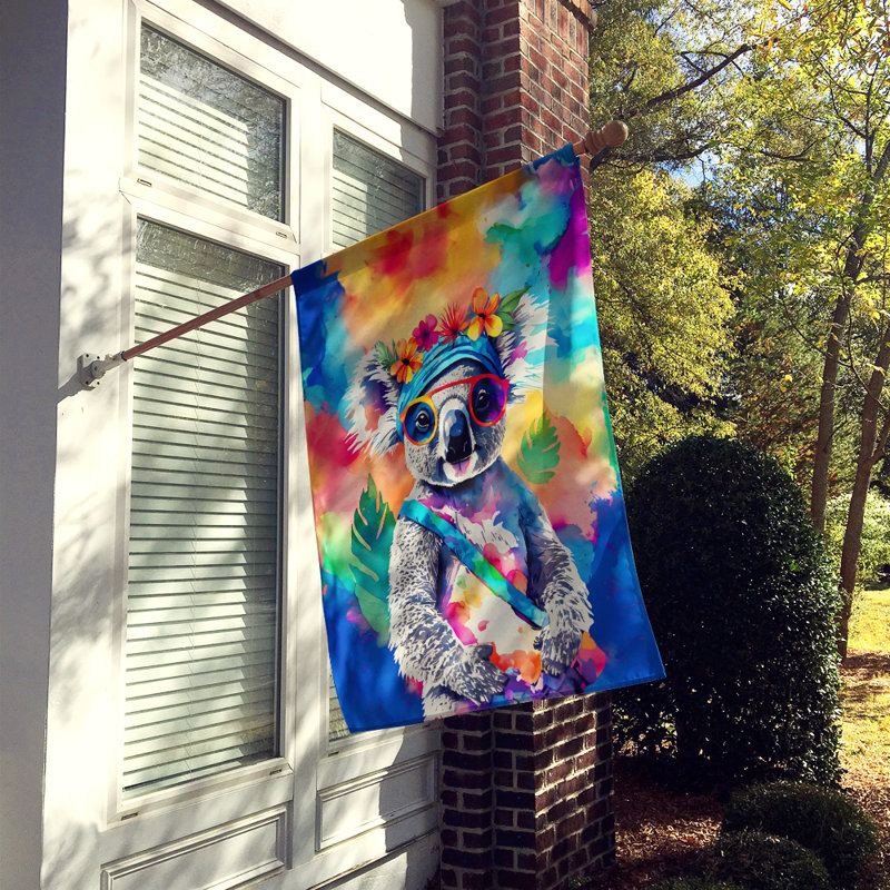 Drapeau de maison de koala hippie