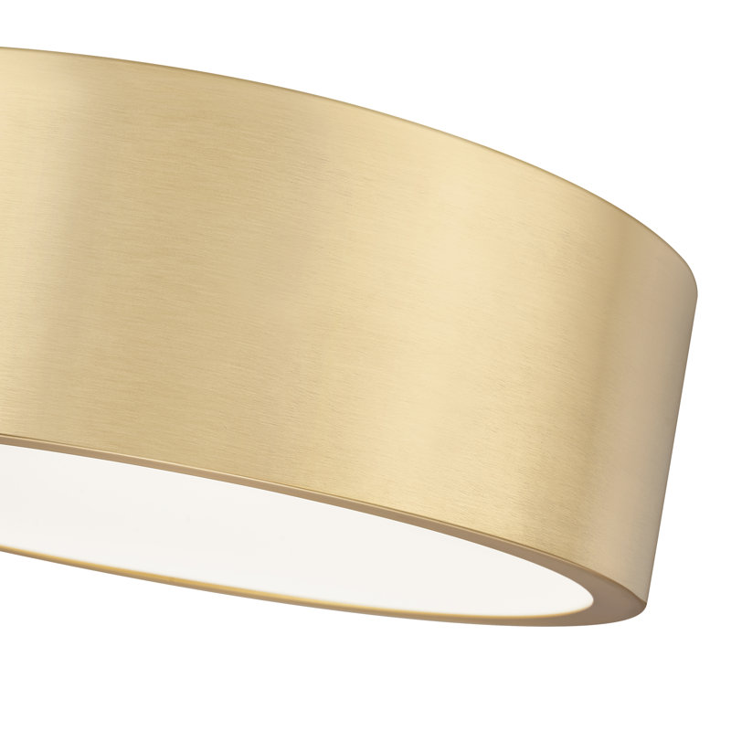 Plafonnier encastré 1 lumière 12,25 po Silvio, Doré