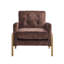 Fauteuil d'appoint à dossier capitonné Matson - Espresso-550103624
