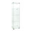 Vitrine en verre blanc, 4 tablettes - Coffre-fort pour vitrine 4 couches