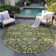 Machine Washable Indoor/Outdoor Xhevrie Olive Rug