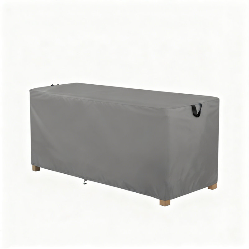 Couvre-boîte de rangement gris pour terrasse
