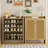 42.5" Tall Rattan Shoe Cabinet with Doors, 6-Tier Shoe Storage Cabinet with Adjustable Shelves, Wooden Freestanding Shoe Organizer Shoe Cabinet for Entryway,Hallway,Living Room (Natural)-537841316