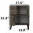 Aveline 4-Door Accent Cabinet Console Table with Tapered Gold-Tipped Legs