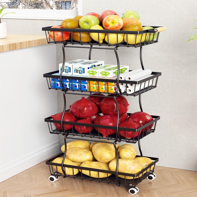 Noriah 33.7'' H x 14.49'' W Utility Cart with Wheels