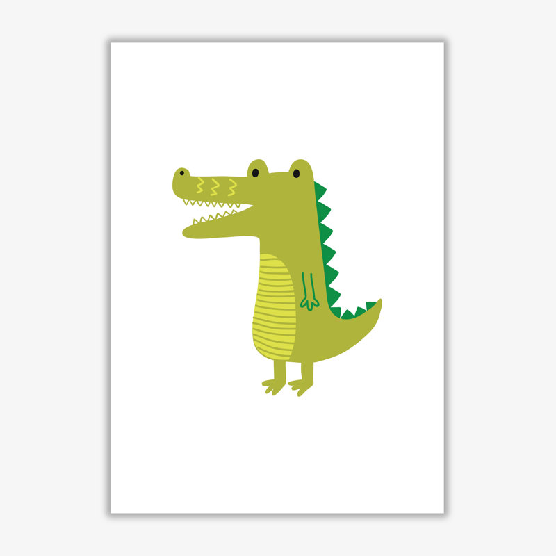 Children's Animals, Alligator - Print, No Frame, 85 cm H x 60 cm W x 1 cm D