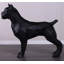 Statue cubique noire en forme de Pitbull Faceta