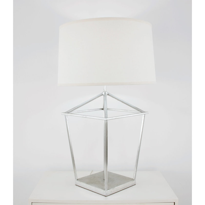 Dana Table Lamp, Antiqued Silver Leaf
