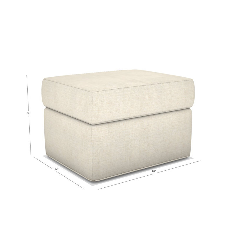 Newlin Ottoman, No, Tuck Linen