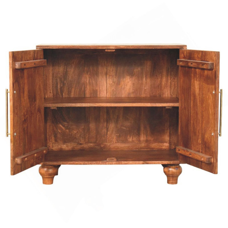 Wood Arco Groove Sideboard,2-Doors,Brown