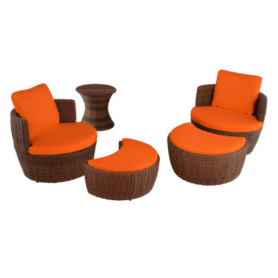 Romantic Collection Outdoor 5-Piece Ottoman Set by Orren Ellis