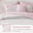 Pink Full Queen Bedding Sets, Microfiber Comforter with Floral Bow Details