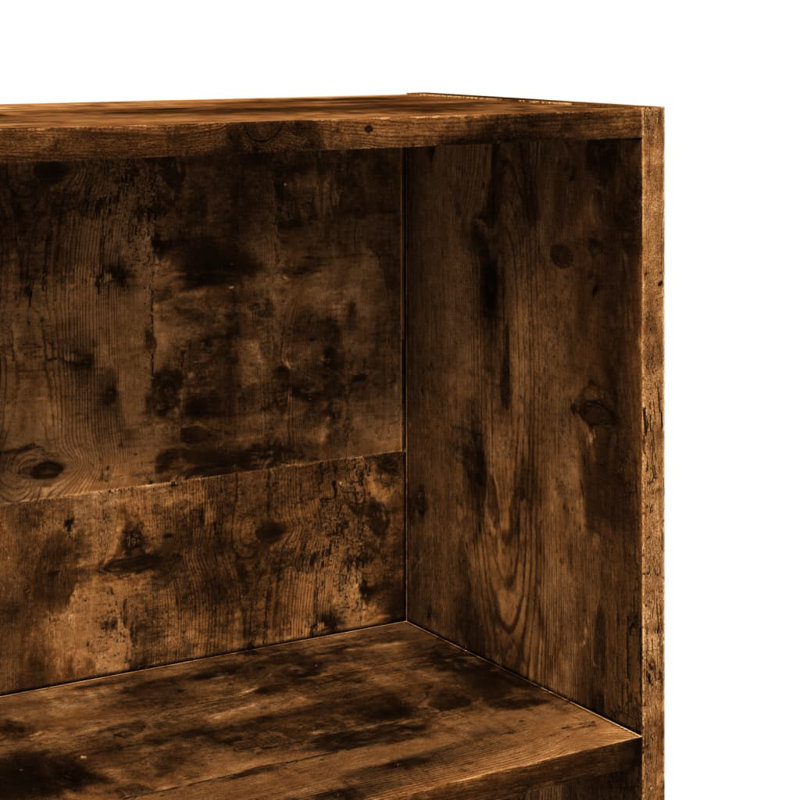 Athema Standard Bookcase, Smoked Oak, (2 Shelves) 76cmH x 60cmW x 24cmD