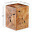 Teak Chunk Square Accent Stool