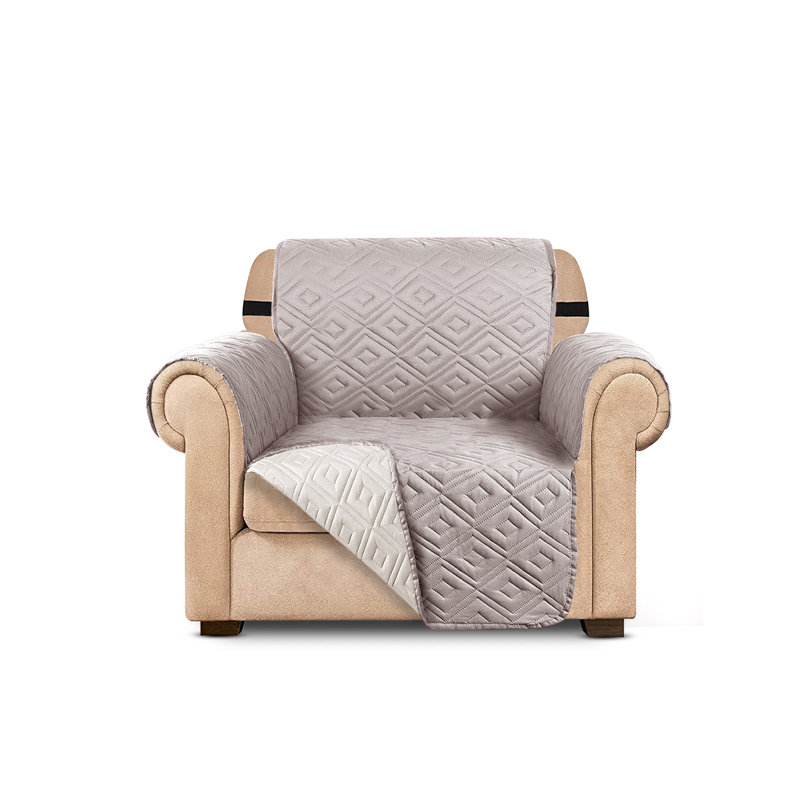 Aspire Homeware 1-Seater Waterproof Reversible Sofa Protector (2 in 1), Beige/Cream