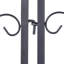 56.5cm H x 33cm W Iron Arched Trellis