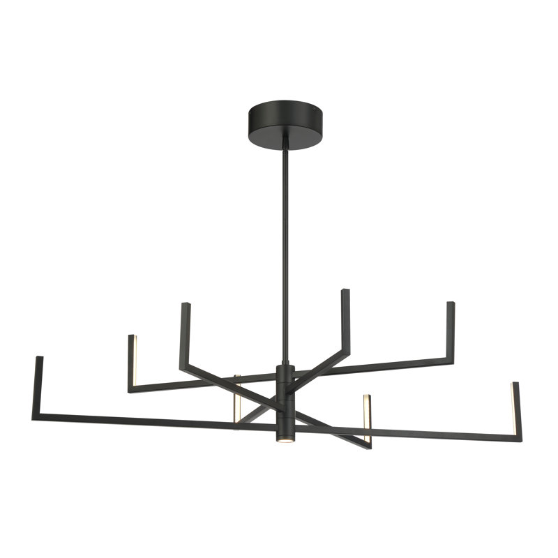 Gospodin 8 Light LED Chandelier In Coal Finish