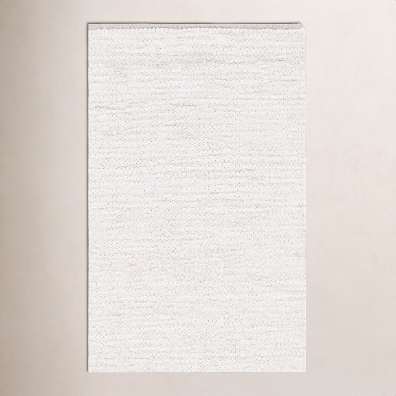 Garret Ivory Beige Hand-Woven Flatweave Rug, Rectangle 8' x 10'