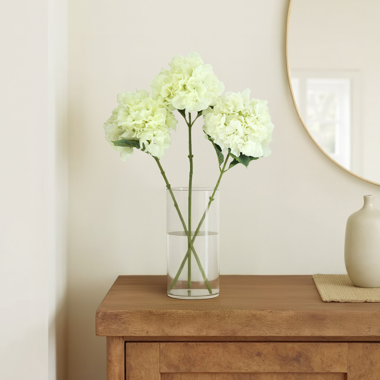 Addison Hydrangea Stems, Cream