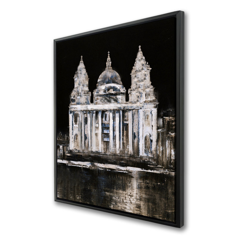Toile blanche Monument | Décoration de chambre fond sombre