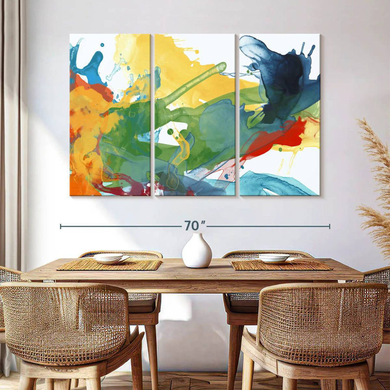 Avery Primary Abstract I, 42" H x 65" W