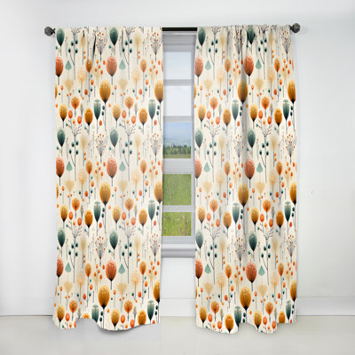 Scandinavian Midcentury Delight - Rideau Mid-Century - Rideau géométrique obscurcissant - 1 panneau