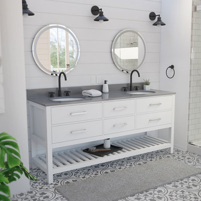 Ensemble de meuble-lavabo double 72 "