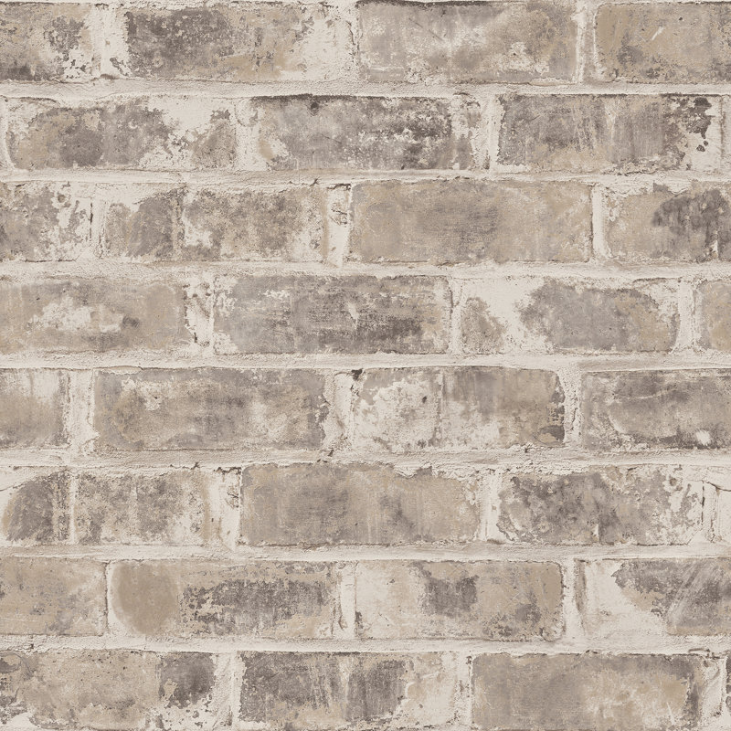Warrick Taupe Brick Wallpaper