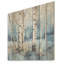 Bouleau blanc et bleu en hiver I - Art sur bois de bouleau naturel sur bois de pin naturel-101214222