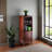 Dominguez 2-Section Cupboard With Open Shelf Cabinet in Walnut, 47.18'' H X 17.11'' W X 15.55'' D