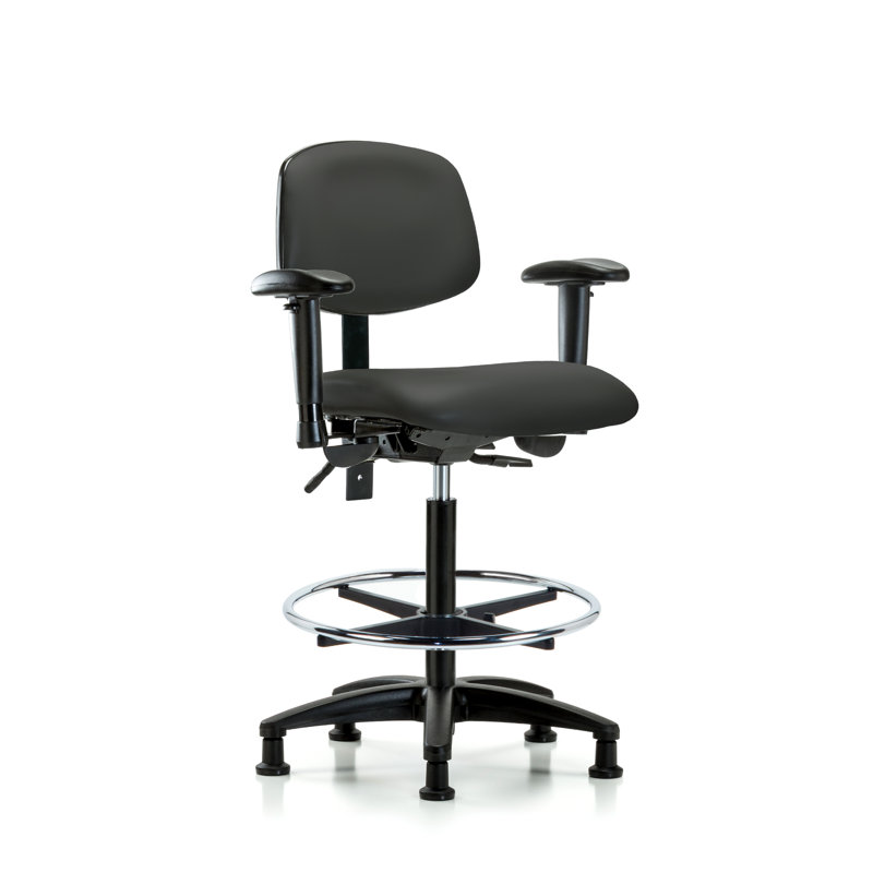 Chaise de dessinateur Noah, Anthracite, Patins, Non inclus