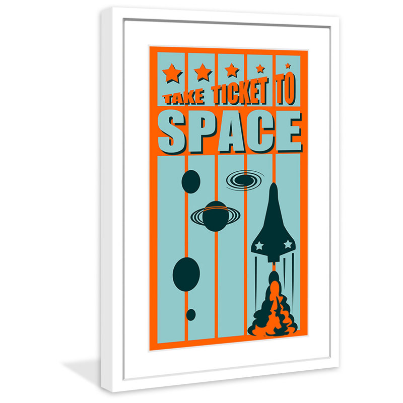 Ticket To Space - Print on Canvas, 61cm H x 41cm W x 3.81cm D