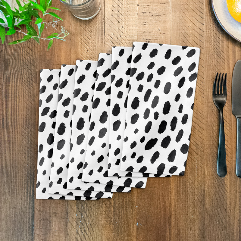 Cotton Twill Polka Dots Square Napkin