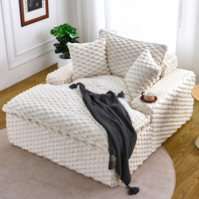 51 - Inch Comfort - Bearing Sofa: Two Pillows And One Backrest, Suitable For Multiple Scenarios In Bedrooms And Living Rooms