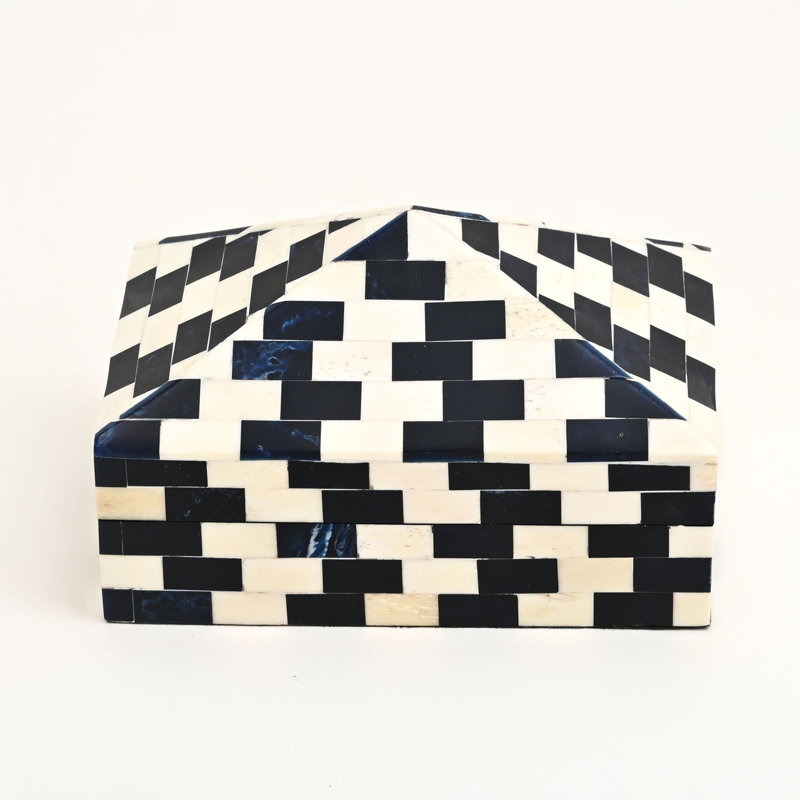 Decorative Box, Blue/White